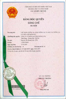 Utility solution patented: Lotion preparations, lotions and face masks contain this preparation